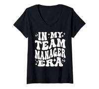 Femme À l'époque de Mon Chef d'équipe, la Vie de coordinatrice Sportive T-Shirt avec Col en V