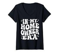 Femme À l'époque de Mon propriétaire, Une drôle de première Maison pour Un Nouveau propriétaire T-Shirt avec Col en V