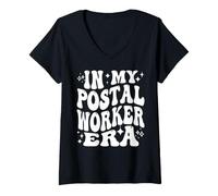 Femme À l'époque des postiers, la Vie des postiers T-Shirt avec Col en V