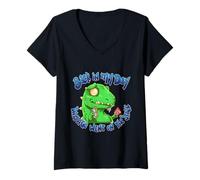 Femme À Mon époque, Damage Went on The Stack T-Shirt avec Col en V