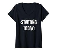 Femme À partir d'aujourd'Hui T-Shirt avec Col en V