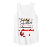 Femme A Queen Was Born on December 1er December 1st Birthday Débardeur