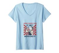 Femme À Quel Point Cela Peut-il être Difficile d'être Une œuvre d'art rétro féministe T-Shirt avec Col en V