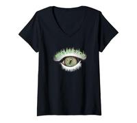 Femme À Travers l'objectif, Votre Vie T-Shirt avec Col en V