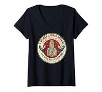 Femme A Woman Cannot Survive on Canning Alone She Needs Poulets T-Shirt avec Col en V