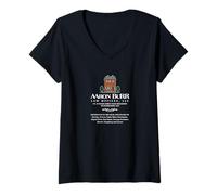 Femme Aaron Burr Vice-président Histoire des États-Unis T-Shirt avec Col en V