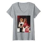Femme Abba Live Top of The Pops Waterloo 1974 T-Shirt avec Col en V