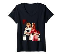 Femme Abba Live Top of The Pops Waterloo 1974 T-Shirt avec Col en V