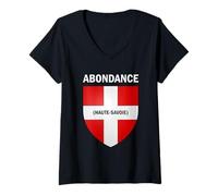 Femme Abondance Haute-Savoie Cadeau pour Abondanciers Baÿs T-Shirt avec Col en V