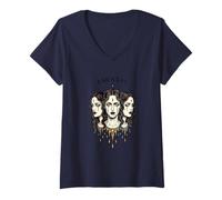 Femme Abraxas, l'oracle trinitaire T-Shirt avec Col en V