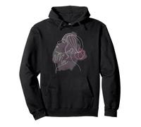 Femme Abstrait Ligne Art Visage Aquarelle Design Minimaliste Sweat à Capuche