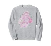 Femme Abstrait Ligne Art Visage Aquarelle Design Minimaliste Sweatshirt