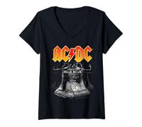 Femme AC/DC - Hells Bells T-Shirt avec Col en V