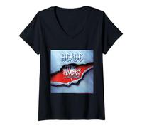 Femme AC/DC Music Band The Razors Edge Design emblématique T-Shirt avec Col en V