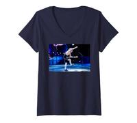 Femme AC/DC Rock N Roll High Voltage Live Stage Guitare Power T-Shirt avec Col en V