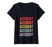 Femme Accident T-Shirt avec Col en V