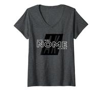 Femme Accueil/Alaska/Nom AK Performance T-Shirt avec Col en V
