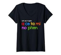 Femme Acétaminophène Comment prononcer T-Shirt avec Col en V