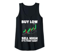 Femme Acheter Low Sell High Trader Actions Bourse Bourse Débardeur