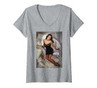 Femme Acteur Carmen Electra Baywatch Film Effrayant par Michael Grecco T-Shirt avec Col en V