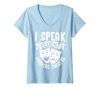 Femme Acteur de théâtre musical I Speak Fluent T-Shirt avec Col en V