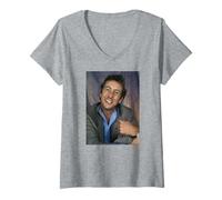 Femme Acteur Eric Idle Monty Python's Flying Circus Michael Grecco T-Shirt avec Col en V