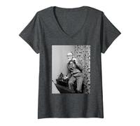 Femme Acteur Wilfrid Brambell Steptoe et Son Fils 1970 T-Shirt avec Col en V