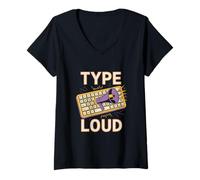 Femme Activisme de protestation Mouvements en ligne Équipement média T-Shirt avec Col en V