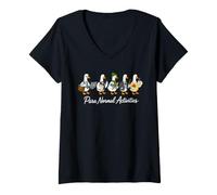 Femme Activités Para Normales Enseignant Oie Enseignant Amusant Halloween T-Shirt avec Col en V