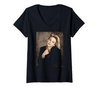 Femme Actrice Diane Lane Infidèle Man of Steel Michael Grecco T-Shirt avec Col en V