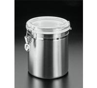 Metaltex Boîte de conservation acier inoxydable 1 L avec couvercle acrylique Ø11,8×12 cm