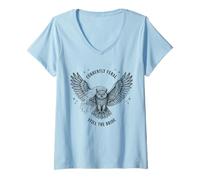 Femme Actuellement Feral Still The Bride Bachelorette Owl T-Shirt avec Col en V