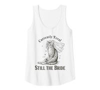 Femme Actuellement Feral Still The Bride Funny Cat Wedding Débardeur