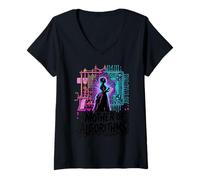Femme Ada Lovelace Premier Programmeur Informatique Histoire de la Technologie de Codage T-Shirt avec Col en V