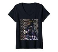 Femme Ada Lovelace - Un Pionnier de la Programmation Informatique. T-Shirt avec Col en V