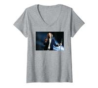 Femme Adam Green Moldy Peaches Chanteur Live par Andy Willsher T-Shirt avec Col en V