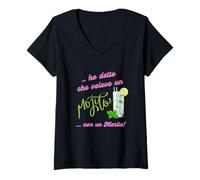 Femme Adieu au Jeune Fille - J avais Dit Que Je voulais Un Mojito T-Shirt avec Col en V