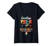 Femme Adieu l'obtention du diplôme de pré-Maternelle à la Maternelle Premier été T-Shirt avec Col en V