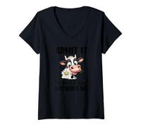 Femme Admets-Le, Vivre Serait ennuyeux sans Moi T-Shirt avec Col en V