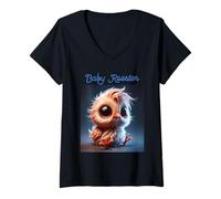 Femme Adorable bébé Coq - Adorable Animal pour Enfants T-Shirt avec Col en V