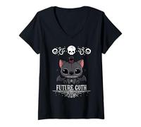Femme Adorable Chauve-Souris Gothique pour Enfant T-Shirt avec Col en V