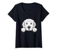 Femme Adorable Chien Gardien de bétail Amusant des Pyrénées T-Shirt avec Col en V
