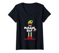 Femme Adorable Costume d'elfe Magique Assorti pour la Famille T-Shirt avec Col en V