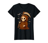 Femme Adorable Faucheuse de Dessin animé Maman pour Devenir Une mère d'halloween T-Shirt