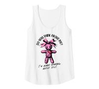 Femme Adorable poupée vaudou Halloween Do You Think About Me Pink Doll Débardeur