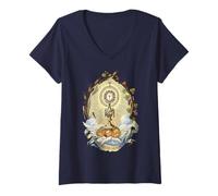 Femme Adoration eucharistique du Saint Sacrement Vintage Catholique T-Shirt avec Col en V