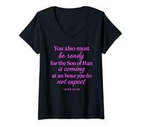 Femme Adorez en Esprit et en vérité (Jean 4:24) Foi, Écriture, Dieu T-Shirt avec Col en V