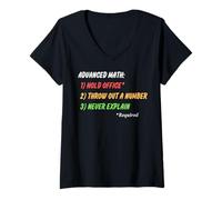 Femme Advanced Math tient ses fonctions, jetez un chiffre, ne l'expliquez jamais T-Shirt avec Col en V