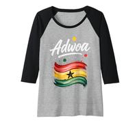 Femme Adwoa Ghana ghanéen nom d'anniversaire Cadeau Manche Raglan