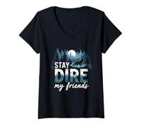 Femme Aenocyon Dirus Aenocyon Dirus Natural Science Design T-Shirt avec Col en V